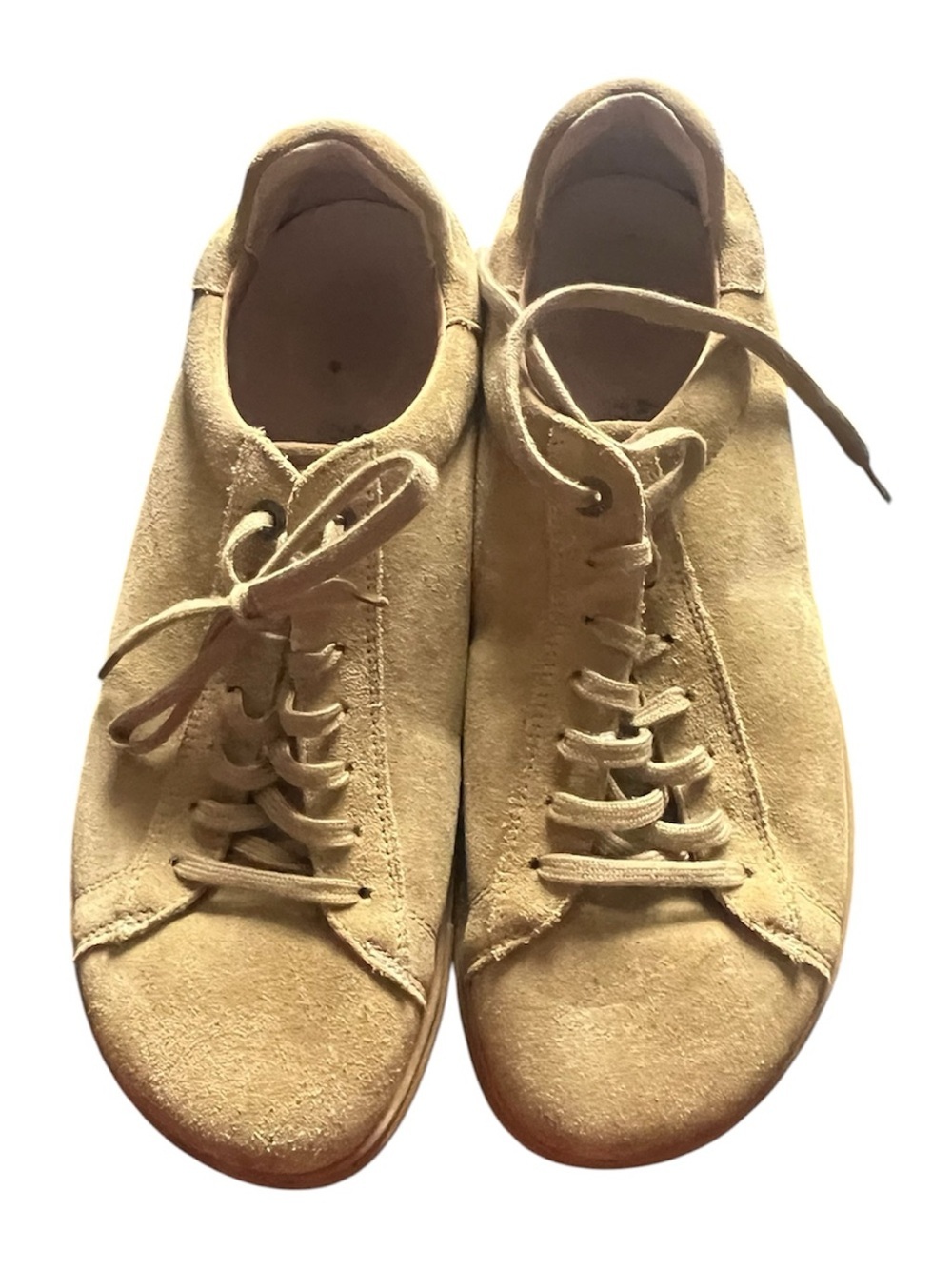 BIRKENSTOCK Bend Low Top Sneaker Khaki Tan Suede Lace Up, size 42